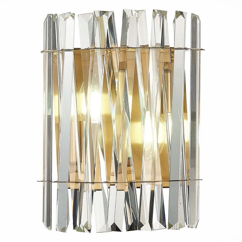 Бра Kaeden Glass Gold Wall Lamp Золотой Прозрачный в Омске | Loft Concept 