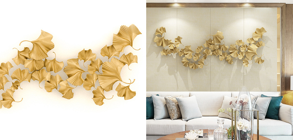 Аксессуар на стену Golden Ginkgo Leaves Аксессуар на стену Golden Ginkgo Leaves - Loft-Concept в Омске