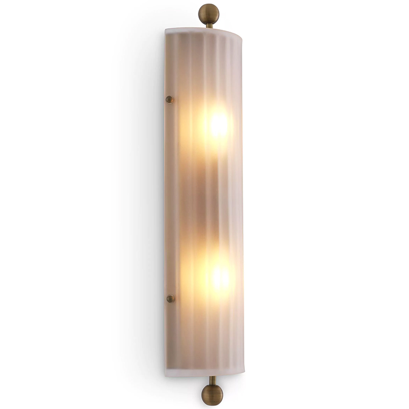 Бра Eichholtz Wall Lamp Juno Белое матовое стекло Латунь в Омске | Loft Concept 