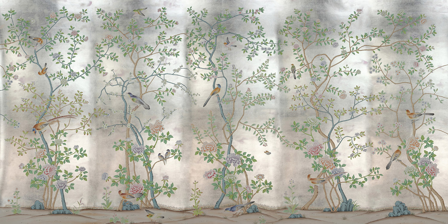 Обои ручная роспись Earlham Tarnished Silver - фото