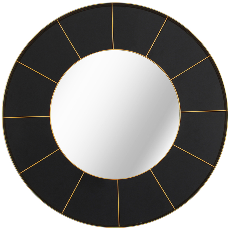 Зеркало Sectors Circle Mirror black  в Омске | Loft Concept 