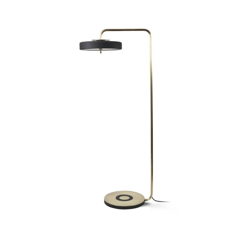 Торшер Bert Frank REVOLVE FLOOR LAMP Золотой Черный в Омске | Loft Concept 