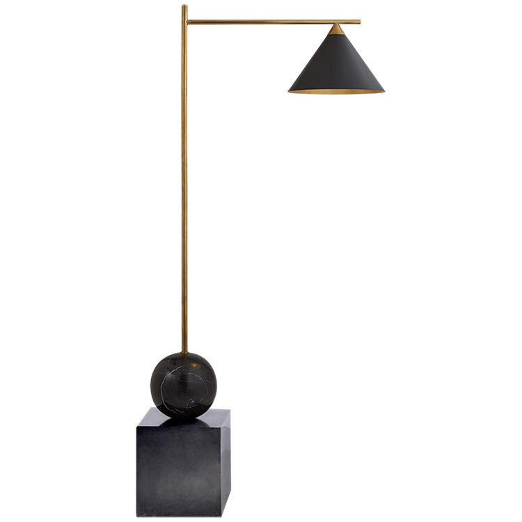 Торшер CLEO FLOOR LAMP Black Черный Латунь в Омске | Loft Concept 