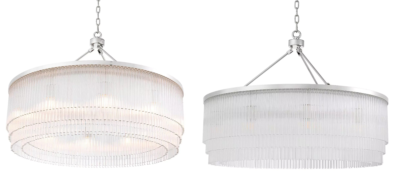 Люстра Eichholtz Chandelier Hector L Nickel - фото