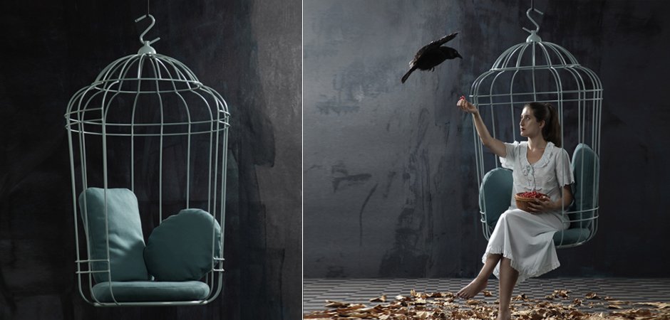 Подвесное кресло "клетка" Swing chair Cage Подвесное кресло "клетка" Swing chair Cage - Loft-Concept в Омске