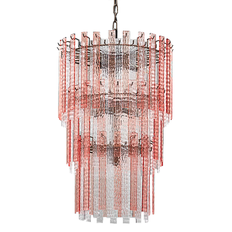 Люстра Victoire Chandeliers Хром Прозрачный Малиновый (Crimson) в Омске | Loft Concept 