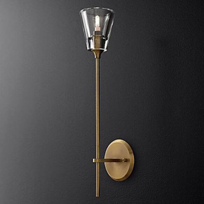 Бра TORCHE DE VERRE wall lamp Латунь Прозрачный (Transparent) в Омске | Loft Concept 