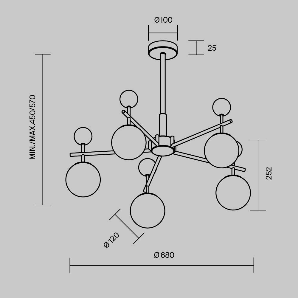 Люстра подвесная Museo G9 в Омске