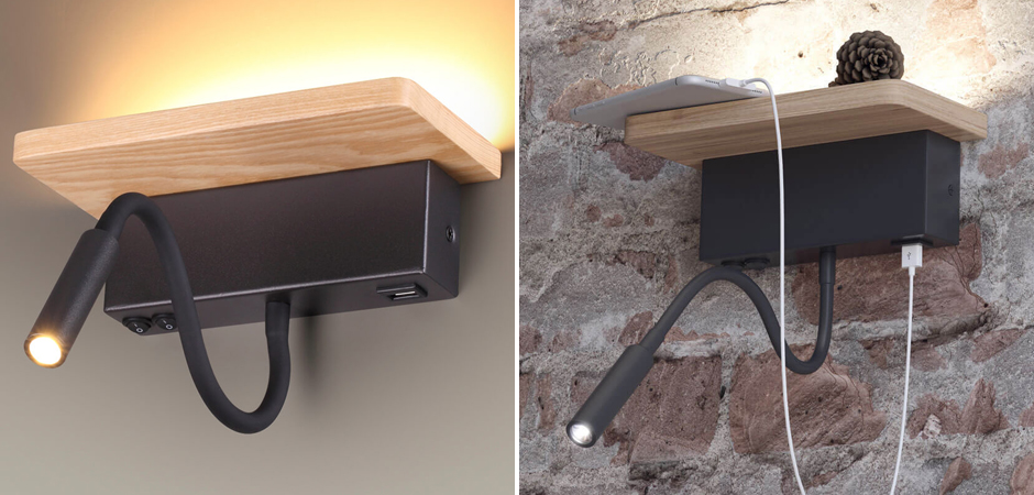 Бра Shirk Черное с USB входом Бра Shirk Черное с USB входом - Loft-Concept в Омске