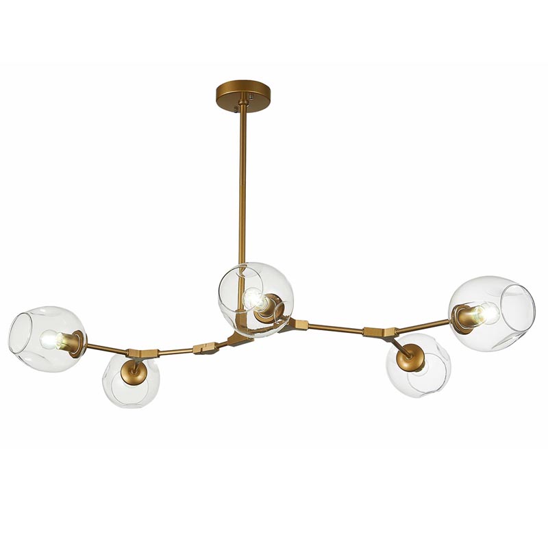 Люстра Branching Bubble Chandelier 5 gold Золотой в Омске | Loft Concept 