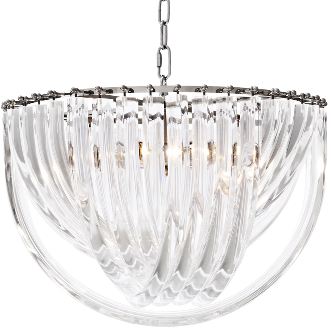 Люстра Chandelier Murano Clear 50 Прозрачный (Transparent) Никель в Омске | Loft Concept 