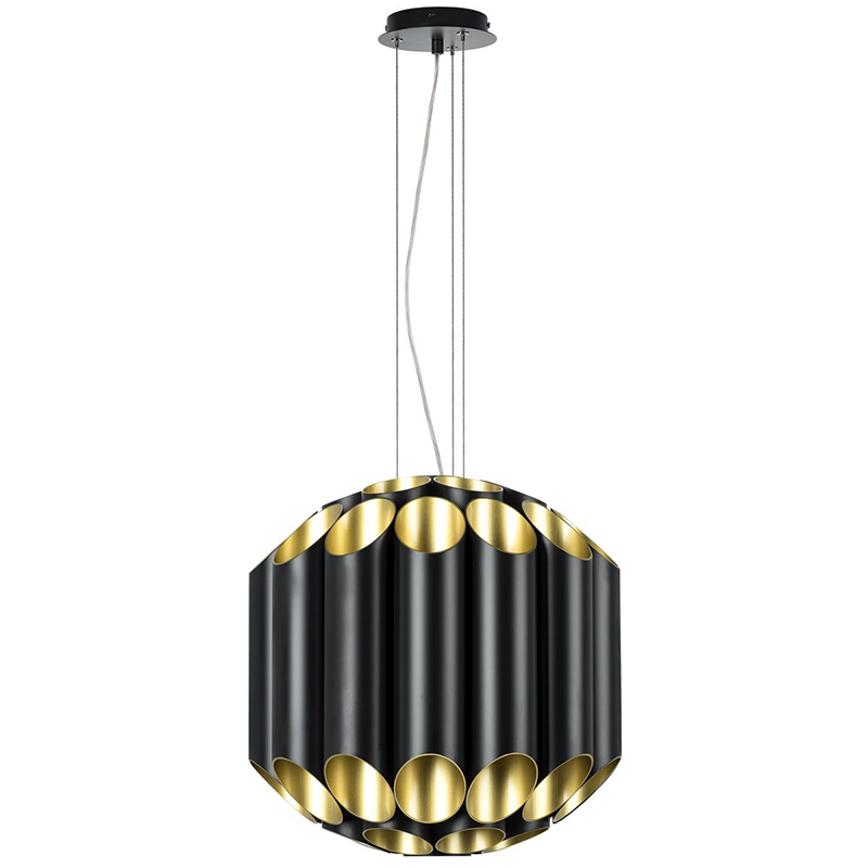 Люстра Garbi Black Pipe Organ Chandelier 44 Черный Золотой в Омске | Loft Concept 