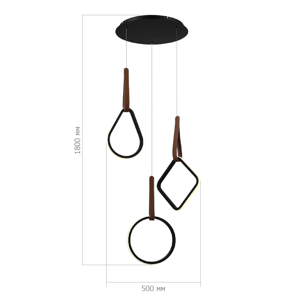 Подвесной светильник с геометрическими источниками света Geometric Architecture of Light в Омске
