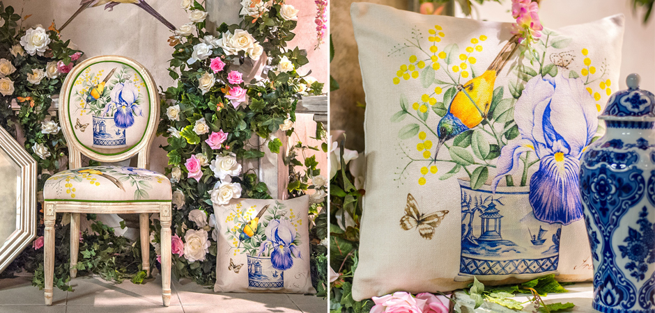 Декоративная подушка Blue Iris Pillow - Loft-Concept в Омске