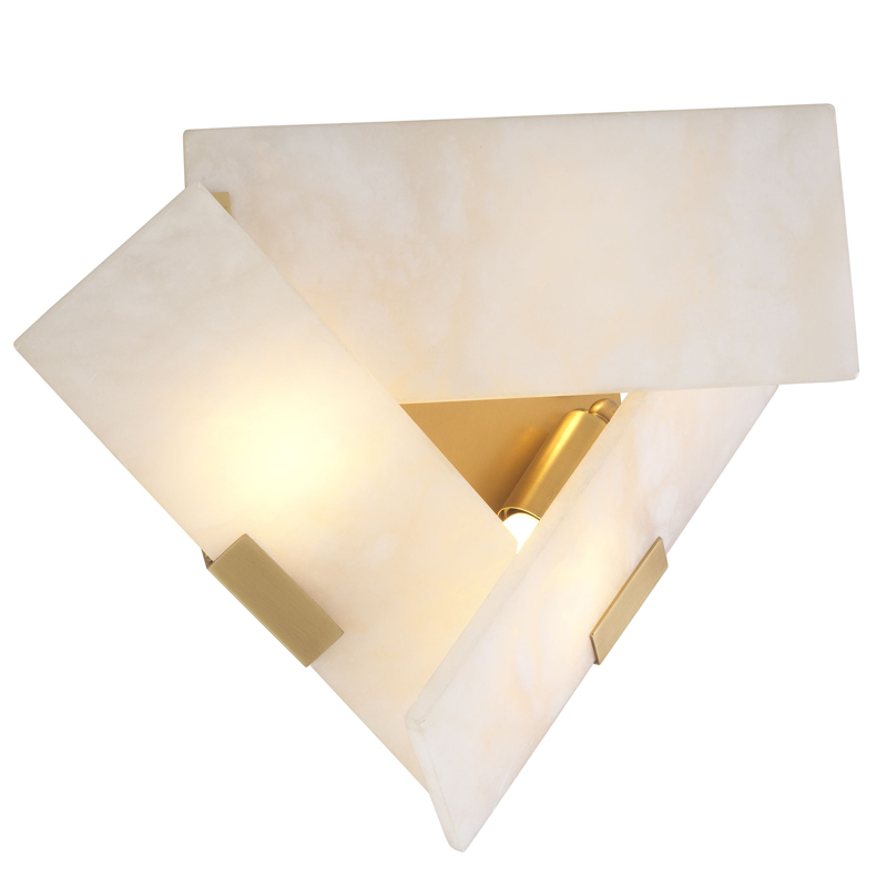 Бра Eichholtz Wall Lamp Bella Bianco Латунь Белый в Омске | Loft Concept 