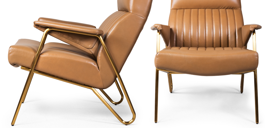 Кресло Solonar light brown leather Кресло Solonar light brown leather - Loft-Concept в Омске