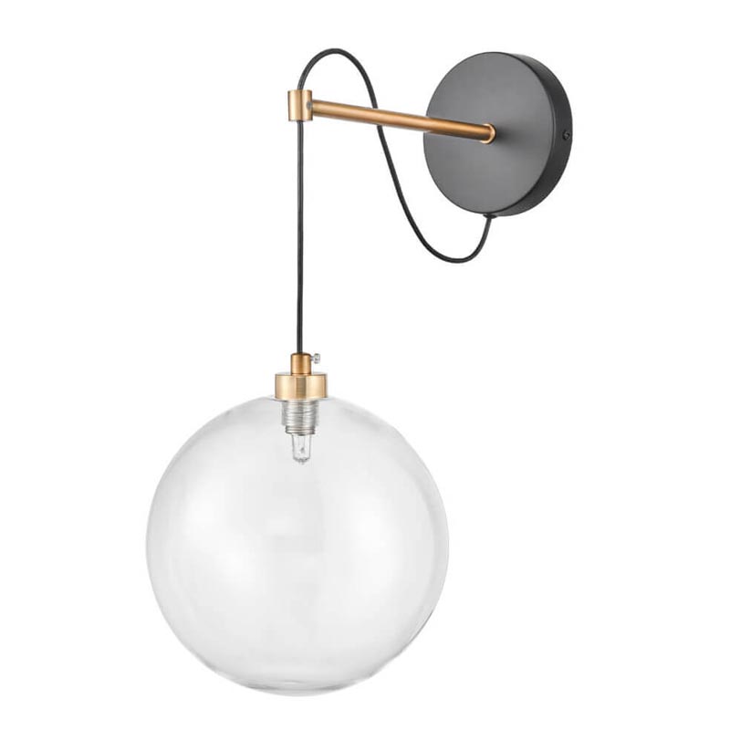 Бра Hanging Ball Sconce Золотой Прозрачный Черный в Омске | Loft Concept 