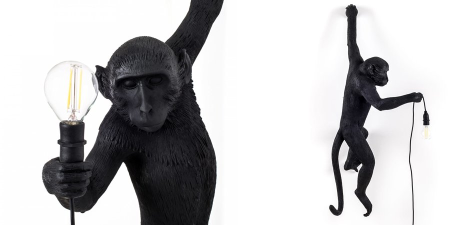 БРА SELETTI MONKEY LAMP HANGING VERSION Black БРА SELETTI MONKEY LAMP HANGING VERSION Black - Loft-Concept в Омске