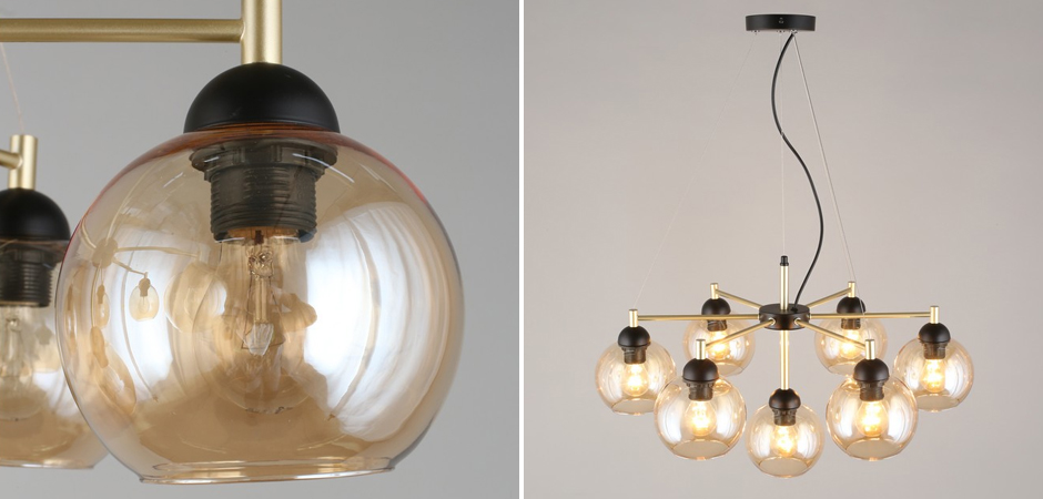 Люстра Smoky Sphere с Дымчатым стеклом Люстра Smoky Sphere с Дымчатым стеклом - Loft-Concept в Омске