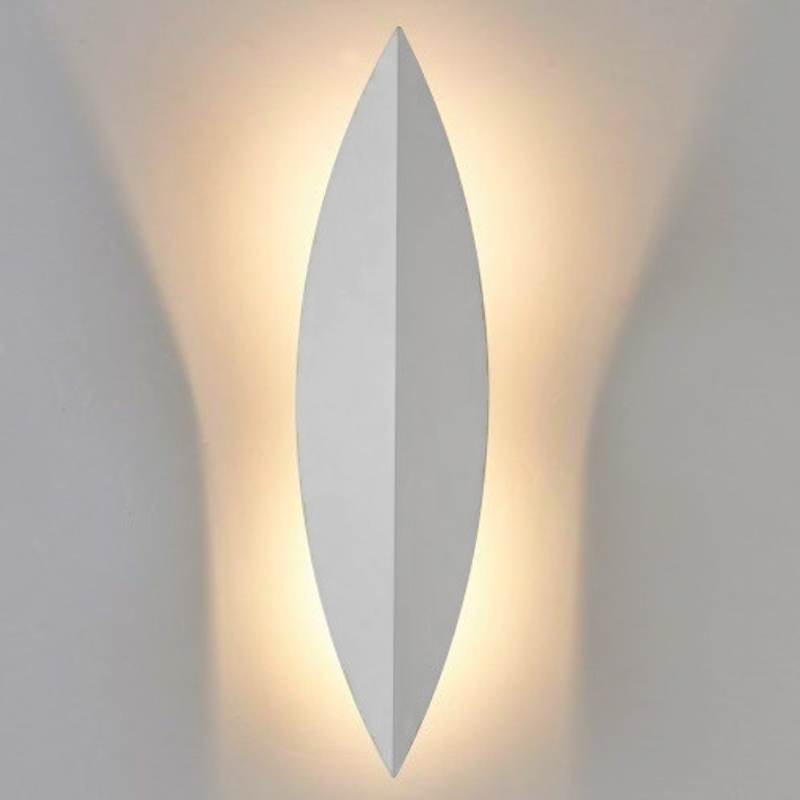 Art Deco Leaf Wall Lamp White Белый в Омске | Loft Concept 