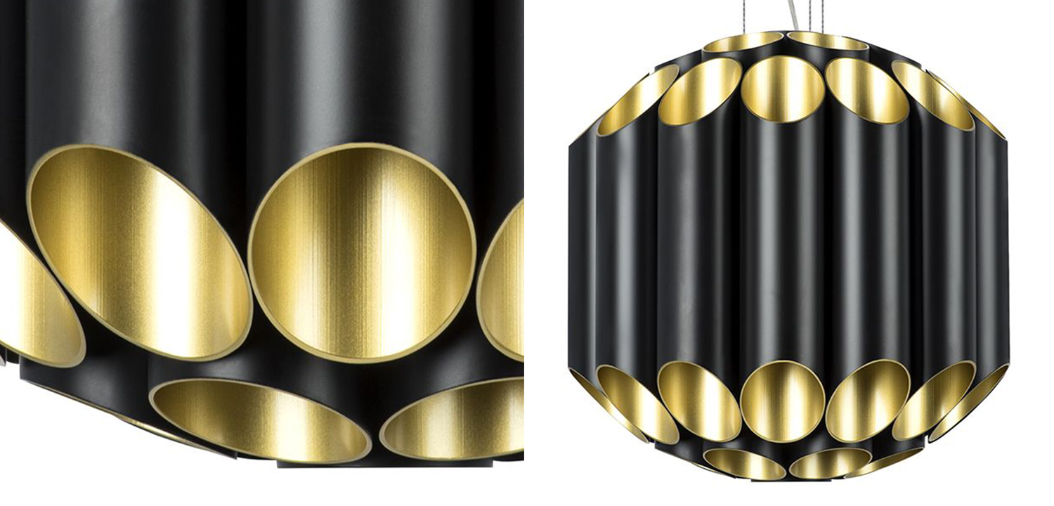 Люстра Garbi Black Pipe Organ Chandelier 44 - фото