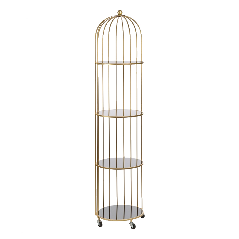 Стеллаж Cage Rack Gold Золотой в Омске | Loft Concept 