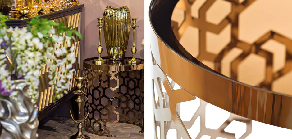 Стол Yen Geometry Table Pink Gold 50 Стол Yen Geometry Table Pink Gold 50 - Loft-Concept в Омске
