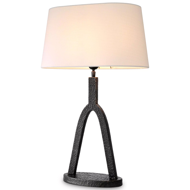 Настольная лампа Eichholtz Table lamp Coosa Темная бронза Белый в Омске | Loft Concept 