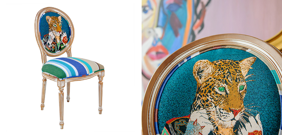 Стул Crazy Leopard Blue Стул Crazy Leopard Blue - Loft-Concept в Омске
