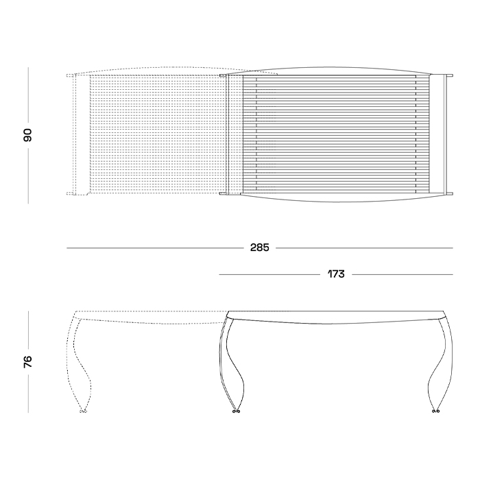 Дизайнерский раздвижной обеденный стол Poltronova Split Dining Table в Омске