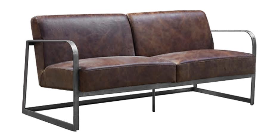 Диван INDIO METAL leather SOFA Диван INDIO METAL leather SOFA - Loft-Concept в Омске
