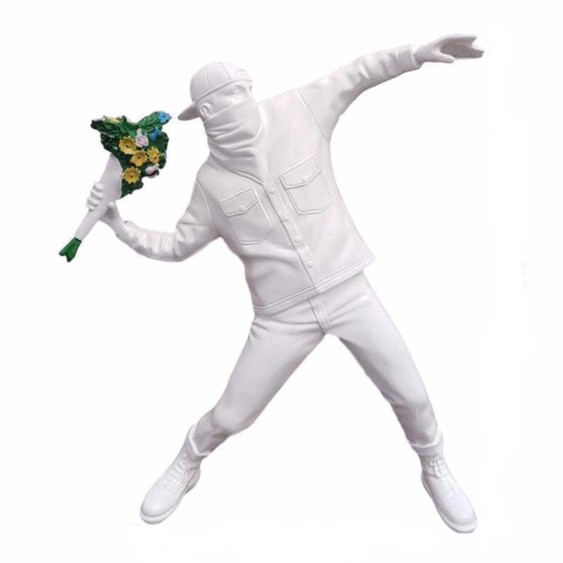 Статуэтка Banksy Flower Thrower White   Белый в Омске | Loft Concept 