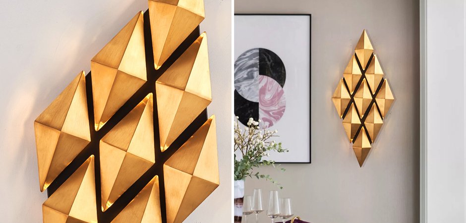 Бра Honeycomb Gold lozenges Wall Lamp - Loft-Concept в Омске