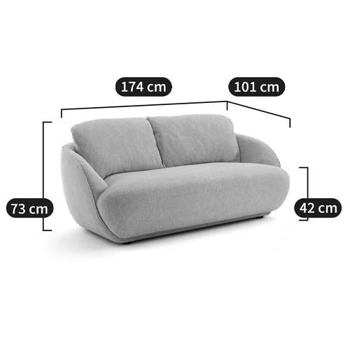 Диван с обивкой меланж Halle Melange Sofa в Омске