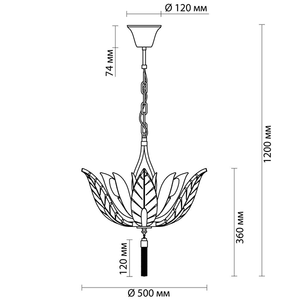 Люстра Glass Petals Chandelier 50 в Омске