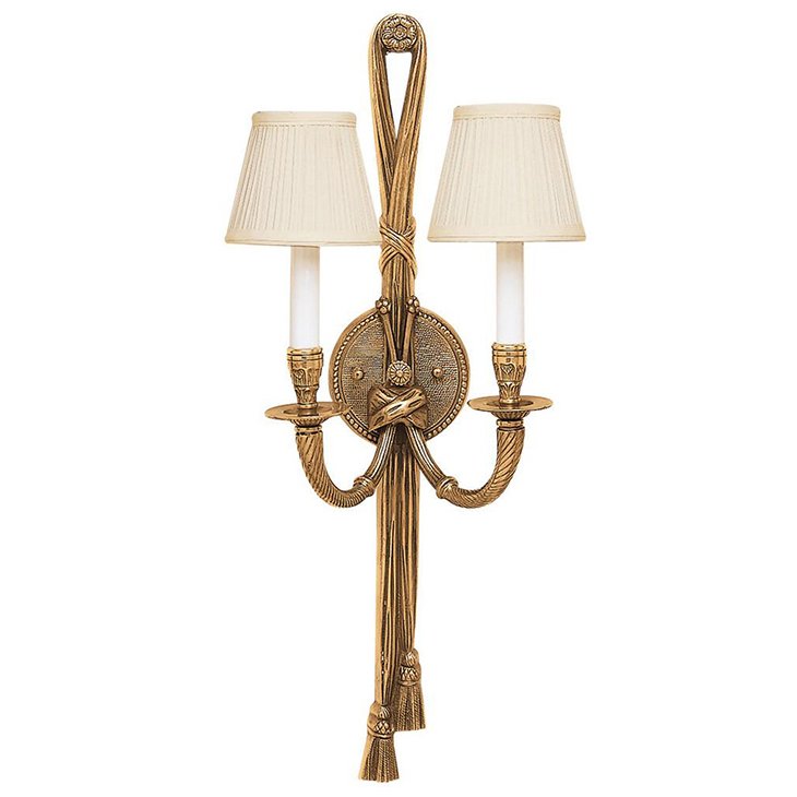 Бра 5538 PERTH SCONCE Antiqued solid brass Латунь Черный Белый в Омске | Loft Concept 