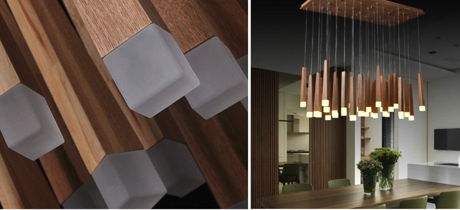 Люстра Wooden Glowworm Square - Loft-Concept в Омске