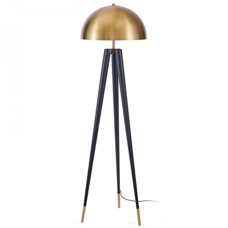 Торшер Matthew Fairbank Fife Tripod Floor Lamp Латунь Черный в Омске | Loft Concept 