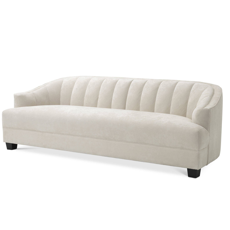 Диван Eichholtz Sofa Polaris ivory ( слоновая кость ) Черный в Омске | Loft Concept 