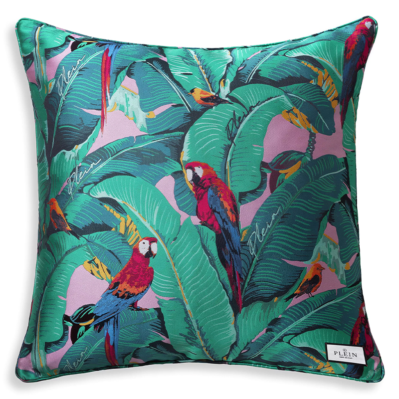 Подушка Philipp Plein Cushion Parrot 70 x 70 Мульти в Омске | Loft Concept 