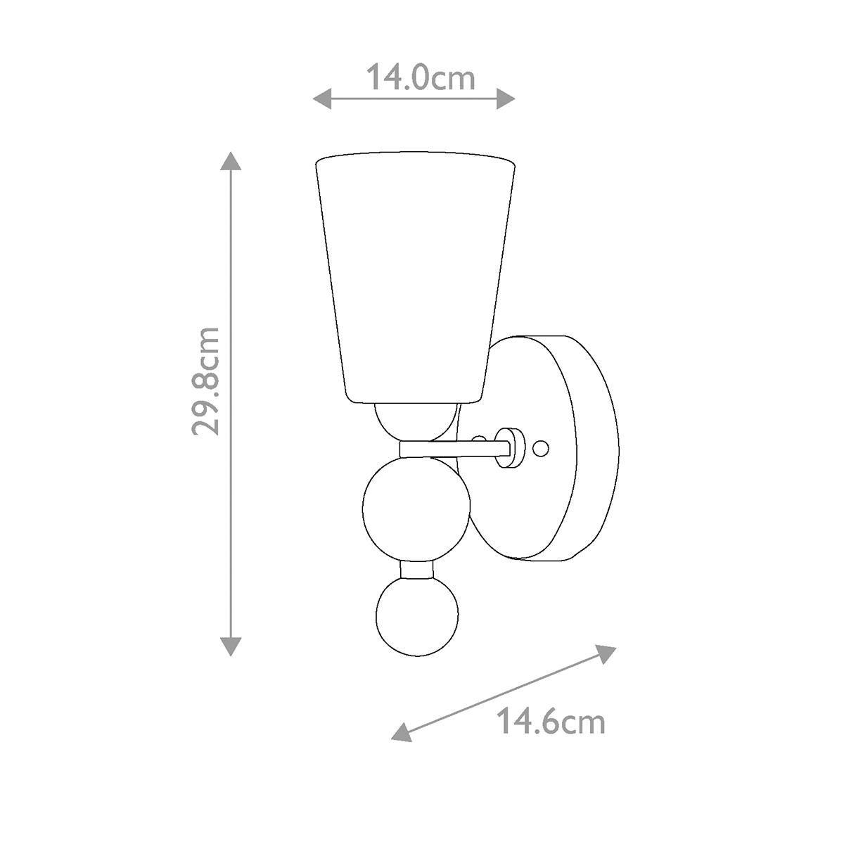 Бра с белым матовым стеклянным плафоном и тремя декоративными шарами Hinkley в Омске