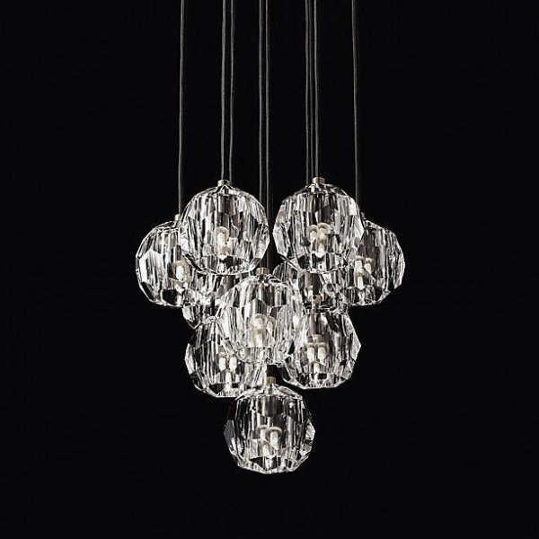 Люстра Boule De Cristal Round Cluster Chandelier 10 Chrome Хром в Омске | Loft Concept 