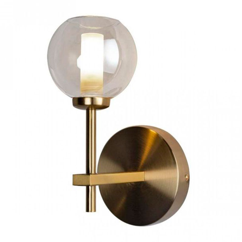 Бра RH Boule de Cristal Single Wall Lamp amber Gold Золотой Амбре янтарь в Омске | Loft Concept 