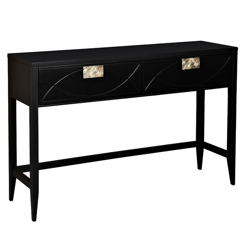 Консоль Amelie Black Console Черный Золотой в Омске | Loft Concept 