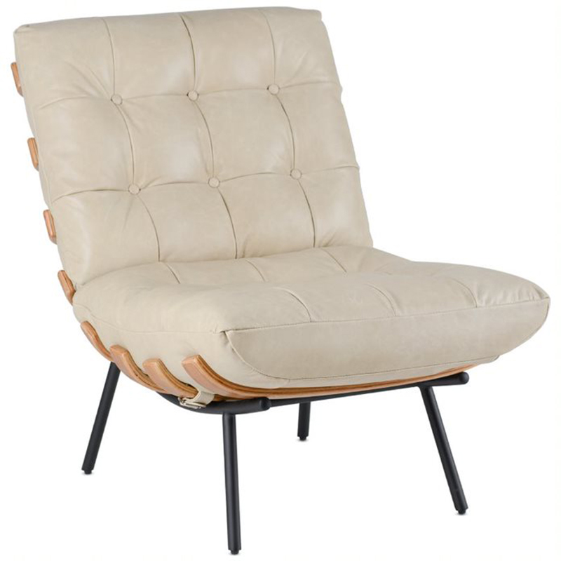 Кресло Philbert Chair beige leather Бежевый в Омске | Loft Concept 