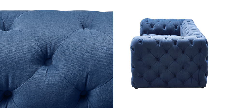 Диван Soho tufted blue velor - Loft-Concept в Омске