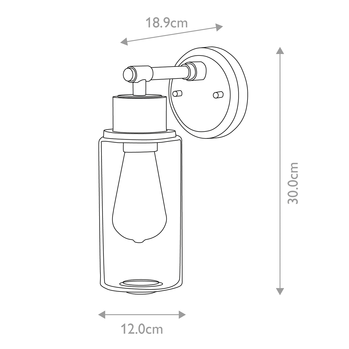 Бра с цилиндрическим прозрачным плафоном из стекла с пузырьками Elstead Lighting в Омске