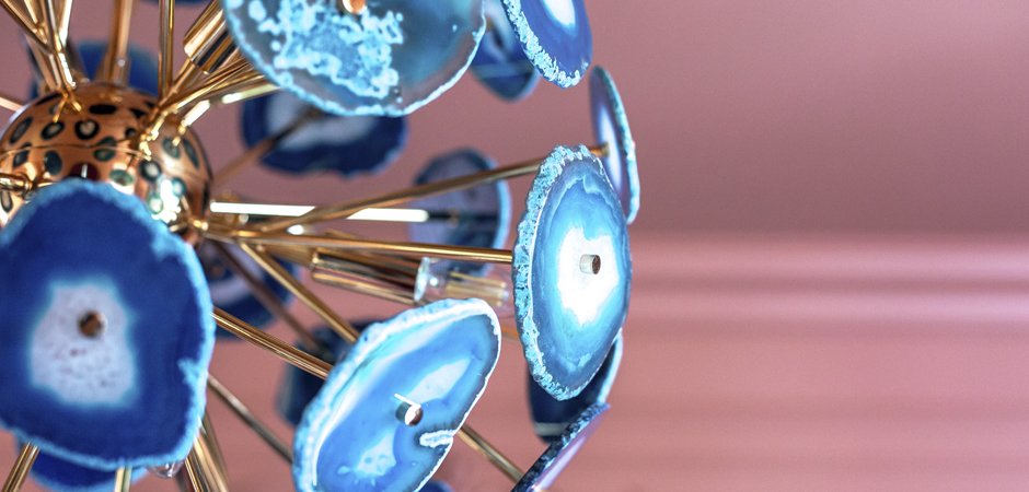 Люстра BRANQUINHO CHANDELIER AGATE blue Люстра BRANQUINHO CHANDELIER AGATE blue - Loft-Concept в Омске