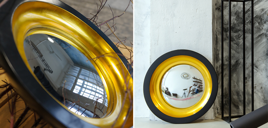 Зеркало Black and Gold Circle Mirror Зеркало Black and Gold Circle Mirror - Loft-Concept в Омске