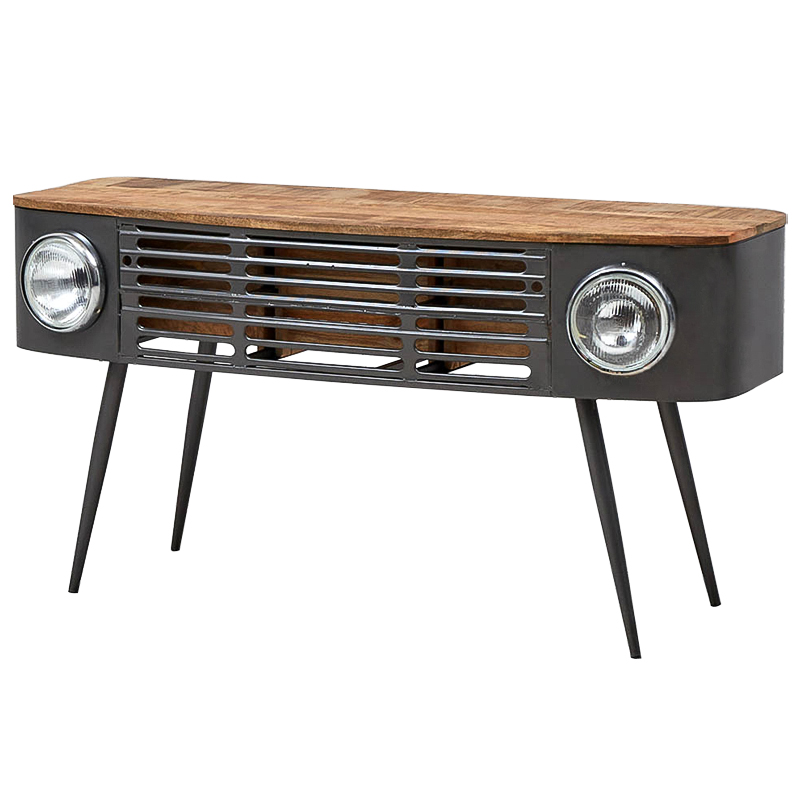 Консоль Loft Car Console Table Древесина Графит в Омске | Loft Concept 